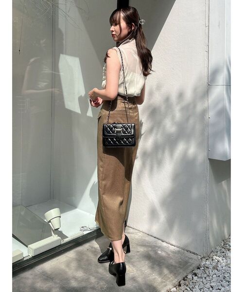 dazzlin（ダズリン）の「チュールシアーフレンチスリーブトップス（Tシャツ/カットソー・レディース・ブラック/ピンク/アイボリー・FREE）」の19枚目の写真