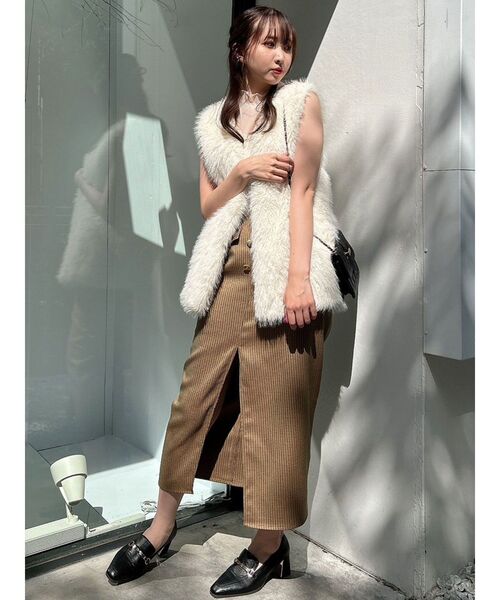 dazzlin（ダズリン）の「チュールシアーフレンチスリーブトップス（Tシャツ/カットソー・レディース・ブラック/ピンク/アイボリー・FREE）」の6枚目の写真