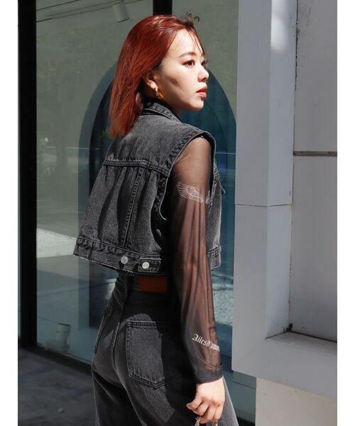 EVRIS（エヴリス）の「タトゥーデザインシアータートルトップス（Tシャツ/カットソー・レディース・ブラック/ベージュ・FREE）」の10枚目の写真