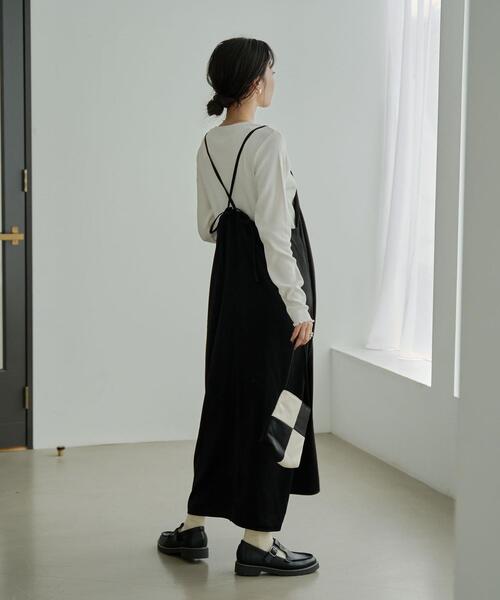 coen（コーエン）の「サテンキャミワンピース（ワンピース・レディース・ブラック/ブラウン・M/L）」の22枚目の写真