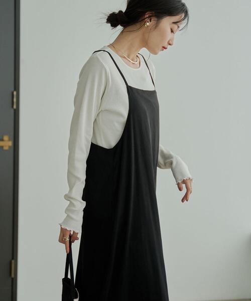 coen（コーエン）の「サテンキャミワンピース（ワンピース・レディース・ブラック/ブラウン・M/L）」の11枚目の写真