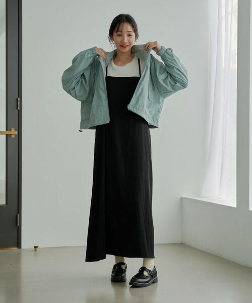 coen（コーエン）の「サテンキャミワンピース（ワンピース・レディース・ブラック/ブラウン・M/L）」の9枚目の写真