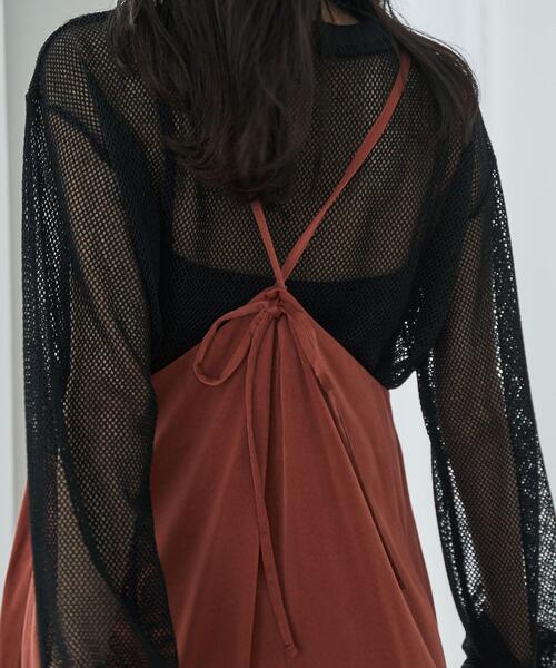coen（コーエン）の「サテンキャミワンピース（ワンピース・レディース・ブラック/ブラウン・M/L）」の16枚目の写真