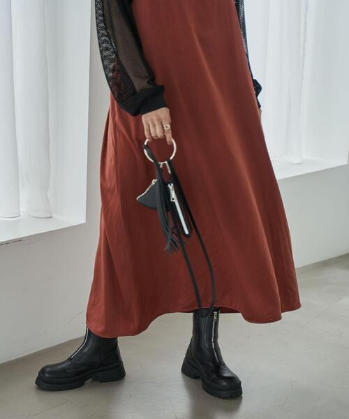 coen（コーエン）の「サテンキャミワンピース（ワンピース・レディース・ブラック/ブラウン・M/L）」の8枚目の写真