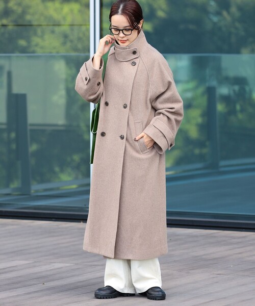 Ray BEAMS（レイビームス）の「Ray BEAMS / スタンドカラー コート（その他アウター・レディース・ブラック/ベージュ・0/1）」の8枚目の写真