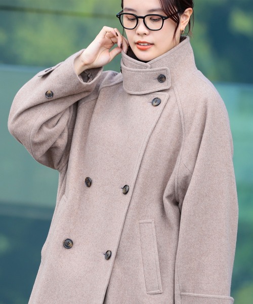 Ray BEAMS（レイビームス）の「Ray BEAMS / スタンドカラー コート（その他アウター・レディース・ブラック/ベージュ・0/1）」の21枚目の写真