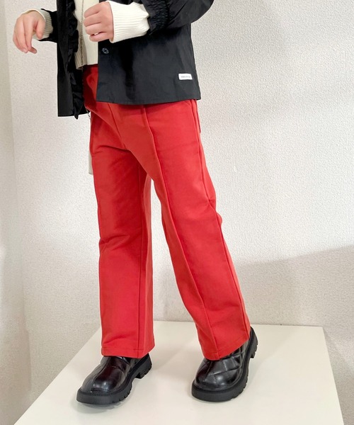 MAKE YOUR DAY(メイクユアデイ)の「センタープリーツカラーパンツ■80~140cm(その他パンツ・キッズ・レッド/グリーン/ブラウン・100/90/130/140/80/110/120)」の3枚目の写真