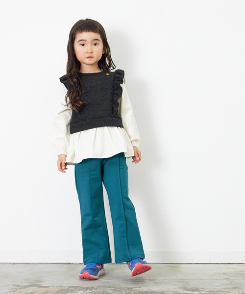 MAKE YOUR DAY(メイクユアデイ)の「センタープリーツカラーパンツ■80~140cm(その他パンツ・キッズ・レッド/グリーン/ブラウン・100/90/130/140/80/110/120)」の6枚目の写真
