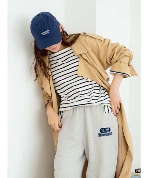 Ungrid（アングリッド）の「サイドスリットルーズボーダーロングスリーブTee（Tシャツ/カットソー・レディース・オレンジ/グリーン/ネイビー/モカ・FREE）」の11枚目の写真