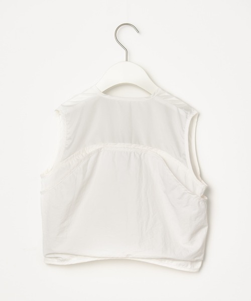 CIAOPANIC TYPY（チャオパニックティピー）の「【KIDS】ウエストベルト付きナイロンキャンプベスト（ベスト・キッズ・ホワイト/ブラック・M/XL/XXL）」の8枚目の写真