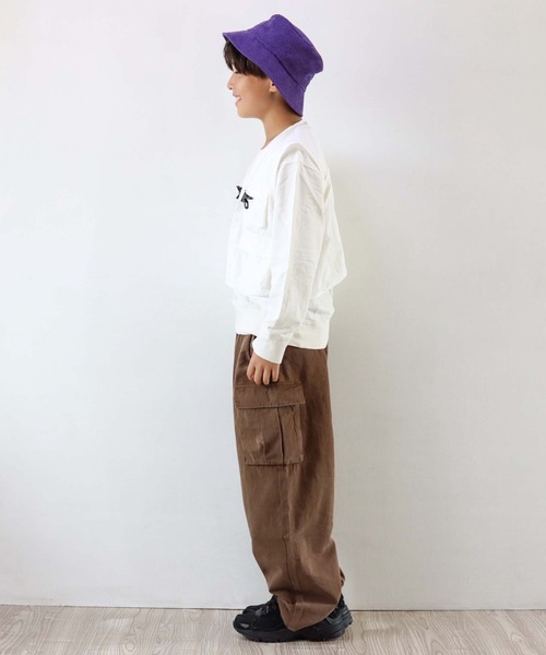 CIAOPANIC TYPY（チャオパニックティピー）の「【KIDS】ウエストベルト付きナイロンキャンプベスト（ベスト・キッズ・ホワイト/ブラック・M/XL/XXL）」の20枚目の写真