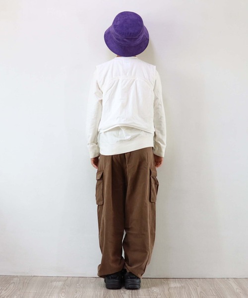 CIAOPANIC TYPY（チャオパニックティピー）の「【KIDS】ウエストベルト付きナイロンキャンプベスト（ベスト・キッズ・ホワイト/ブラック・M/XL/XXL）」の19枚目の写真