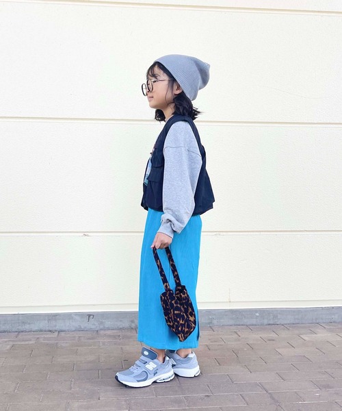 CIAOPANIC TYPY（チャオパニックティピー）の「【KIDS】ウエストベルト付きナイロンキャンプベスト（ベスト・キッズ・ホワイト/ブラック・M/XL/XXL）」の13枚目の写真