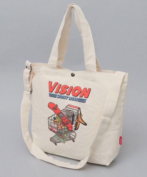VISION STREET WEAR(ヴィジョンストリートウェア)の「2WAY キャンバス ショルダー トートバッグ(トートバッグ・メンズ・ホワイト系その他2/ホワイト系その他/ホワイト系その他3/ホワイト系その他4/ホワイト系その他5/ホワイト系その他6/ホワイト系その他7・FREE)」の9枚目の写真