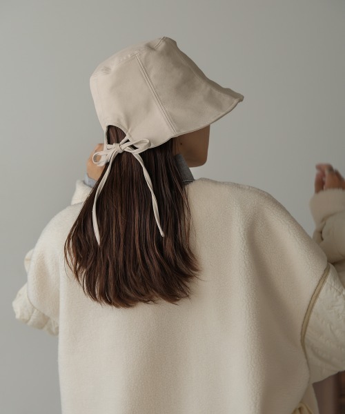 Bab(バブ)の「バックリボンバケットハット(ハット・レディース・グレイッシュベージュ/ホワイト系その他・ONESIZE)」の3枚目の写真