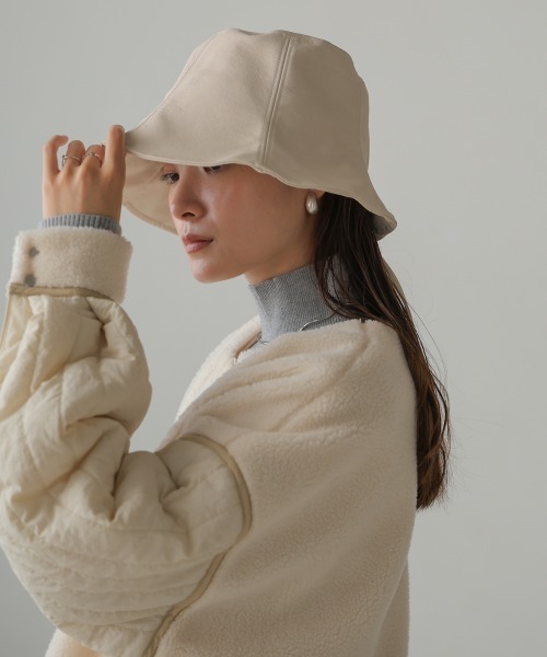 Bab(バブ)の「バックリボンバケットハット(ハット・レディース・グレイッシュベージュ/ホワイト系その他・ONESIZE)」の4枚目の写真