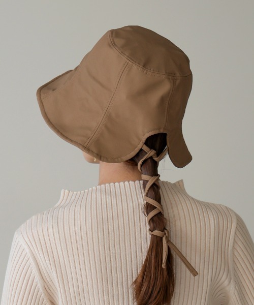 Bab(バブ)の「バックリボンバケットハット(ハット・レディース・グレイッシュベージュ/ホワイト系その他・ONESIZE)」の8枚目の写真