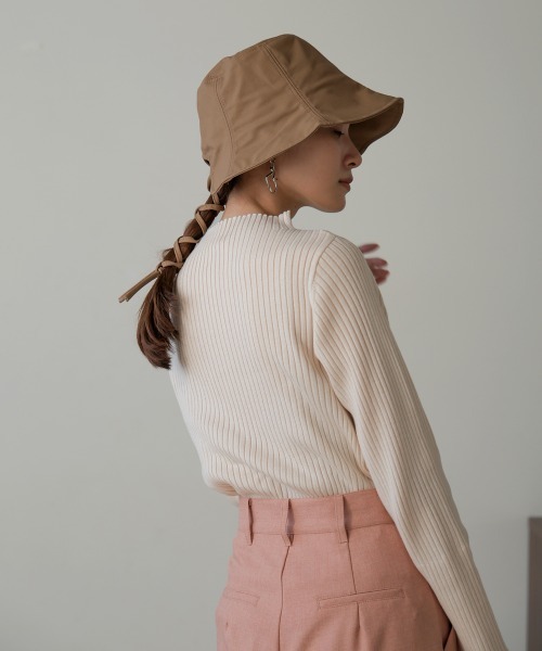 Bab(バブ)の「バックリボンバケットハット(ハット・レディース・グレイッシュベージュ/ホワイト系その他・ONESIZE)」の9枚目の写真