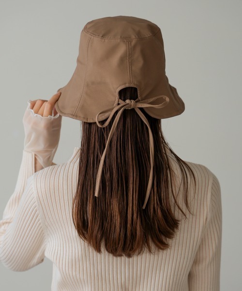 Bab(バブ)の「バックリボンバケットハット(ハット・レディース・グレイッシュベージュ/ホワイト系その他・ONESIZE)」の11枚目の写真