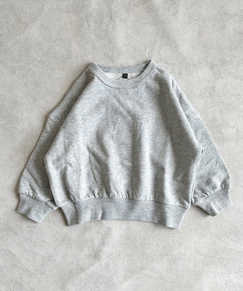 Life Support Products（ライフサポートプロダクツ）の「裏毛ムジトレーナー（80～150cm）（スウェット・キッズ・グレー系その他/オレンジ/ブラック/ネイビー/杢グレー/オフホワイト/グレー系その他2/ラベンダー/レッド系その他/グリーン/レッド/ホワイト系その他/ダークブルー/ブルー系その他/グリーン系その他/ベージュ/ライトピンク/カーキ・100/110/120/130/140/150/80/90/95）」の5枚目の写真