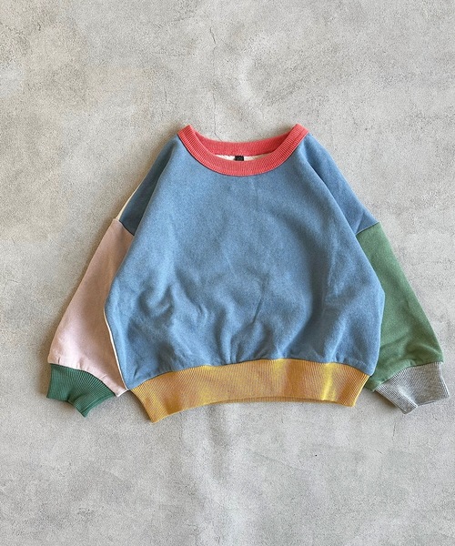 Life Support Products（ライフサポートプロダクツ）の「裏毛ムジトレーナー（80～150cm）（スウェット・キッズ・グレー系その他/オレンジ/ブラック/ネイビー/杢グレー/オフホワイト/グレー系その他2/ラベンダー/レッド系その他/グリーン/レッド/ホワイト系その他/ダークブルー/ブルー系その他/グリーン系その他/ベージュ/ライトピンク/カーキ・100/110/120/130/140/150/80/90/95）」の13枚目の写真