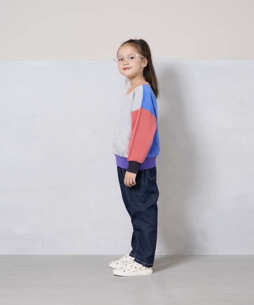 Life Support Products（ライフサポートプロダクツ）の「裏毛ムジトレーナー（80～150cm）（スウェット・キッズ・グレー系その他/オレンジ/ブラック/ネイビー/杢グレー/オフホワイト/グレー系その他2/ラベンダー/レッド系その他/グリーン/レッド/ホワイト系その他/ダークブルー/ブルー系その他/グリーン系その他/ベージュ/ライトピンク/カーキ・100/110/120/130/140/150/80/90/95）」の22枚目の写真