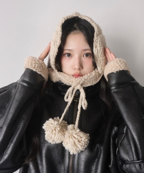 ケーブルニットイヤーマフ（イヤーマフ）｜mellowneon（メロウネオン
