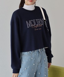 BLUEEAST | ロゴ刺繍クロップドスウェット(スウェット)