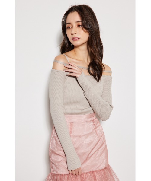 トップス Lina AZUL BY MOUSSY | ステッチデザインニットトップス (ニット