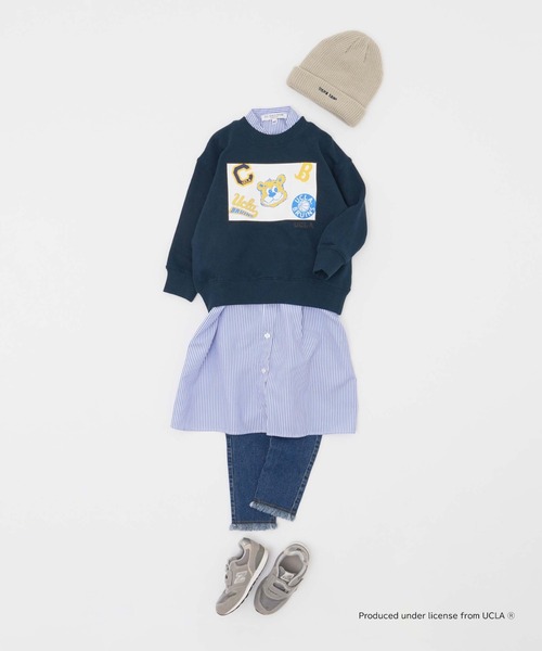 UCLA（ユーシーエルエー）の「【KIDS】【UCLA/ユーシーエルエー】TYPY別注スクエアプリントスウェット（スウェット・キッズ・アイボリー/ネイビー・S/M/XXL/XL/L）」の4枚目の写真