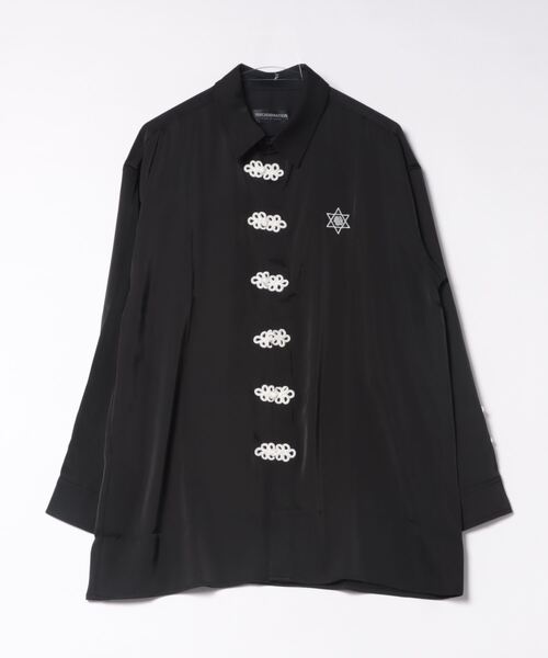 JUGLANS(ユグランス)の「PSYCHO NATION チャイナ刺繍シャツ(シャツ/ブラウス・メンズ・ブラック系その他/ブラック/レッド・M/L)」の1枚目の写真