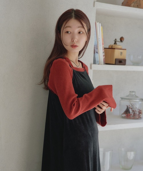 Kastane（カスタネ）の「リブ袖フレアニット（ニット/セーター・レディース・アイボリー/ブルー/レッド・FREE）」の13枚目の写真