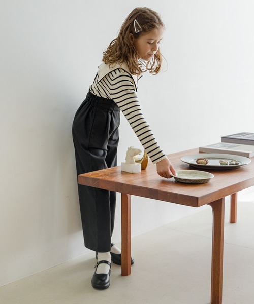 GLOBAL WORK（グローバルワーク）の「起毛サスツキワイドパンツ/975742（その他パンツ・キッズ・ホワイト系その他/グレー系その他/グレイッシュベージュ/ブラック・110cm/150cm/160cm/100cm/130cm/120cm/140cm）」の16枚目の写真