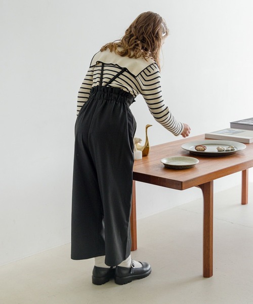 GLOBAL WORK（グローバルワーク）の「起毛サスツキワイドパンツ/975742（その他パンツ・キッズ・ホワイト系その他/グレー系その他/グレイッシュベージュ/ブラック・110cm/150cm/160cm/100cm/130cm/120cm/140cm）」の18枚目の写真