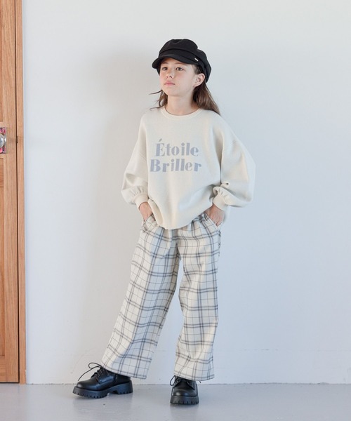 GLOBAL WORK（グローバルワーク）の「起毛サスツキワイドパンツ/975742（その他パンツ・キッズ・ホワイト系その他/グレー系その他/グレイッシュベージュ/ブラック・110cm/150cm/160cm/100cm/130cm/120cm/140cm）」の14枚目の写真