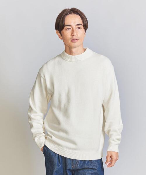 0【美品】BEAUTY & YOUTH ウールカシミヤメランジモックネックニット BEAUTY&YOUTH UNITED ARROWS（ビューティーアンドユースユナイテッド