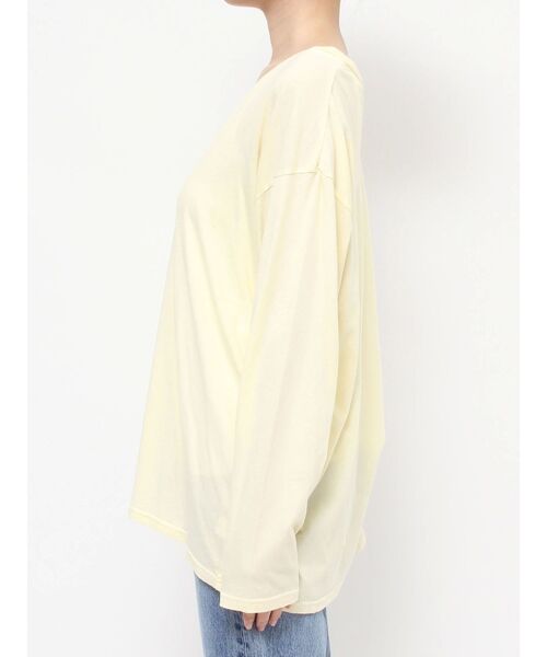 Ungrid（アングリッド）の「ハイツイストＶネックロングスリーブTee（Tシャツ/カットソー・レディース・オフホワイト/ブラック/イエロー・FREE）」の21枚目の写真