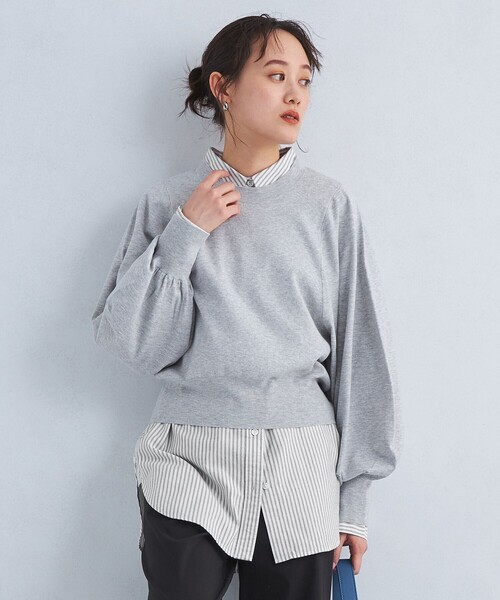 green label relaxing（グリーンレーベルリラクシング）の「［size SHORTあり］オーバー シャツ（シャツ/ブラウス・レディース・クリーム/ブラック/ライトピンク/ライトブルー/オレンジ/ケリー/パープル・FREE/SHORT）」の9枚目の写真