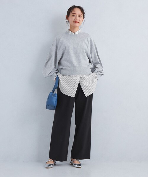 green label relaxing（グリーンレーベルリラクシング）の「［size SHORTあり］オーバー シャツ（シャツ/ブラウス・レディース・クリーム/ブラック/ライトピンク/ライトブルー/オレンジ/ケリー/パープル・FREE/SHORT）」の10枚目の写真