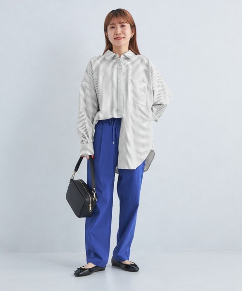 green label relaxing（グリーンレーベルリラクシング）の「［size SHORTあり］オーバー シャツ（シャツ/ブラウス・レディース・クリーム/ブラック/ライトピンク/ライトブルー/オレンジ/ケリー/パープル・FREE/SHORT）」の11枚目の写真