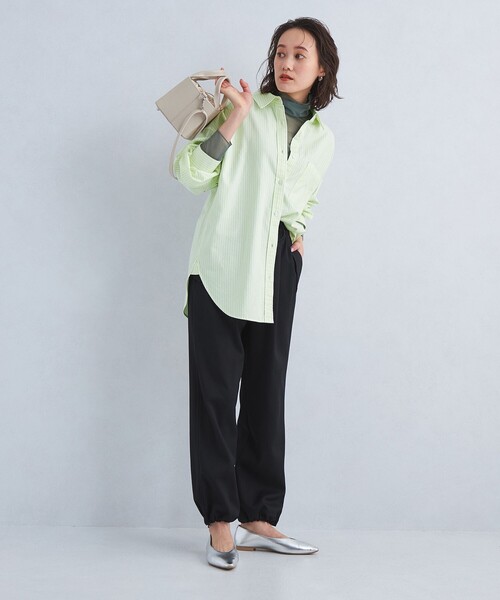 green label relaxing（グリーンレーベルリラクシング）の「［size SHORTあり］オーバー シャツ（シャツ/ブラウス・レディース・クリーム/ブラック/ライトピンク/ライトブルー/オレンジ/ケリー/パープル・FREE/SHORT）」の20枚目の写真