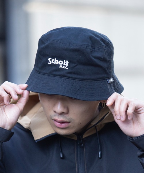schott（ショット）の「【SCHOTT】ワンポイントロゴツイルバケット