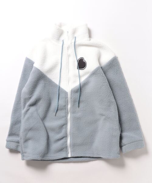 Mayree（メイリー）の「【Mayree】モコモコ ボアジャケット（ブルゾン・レディース・ピンク/ブルーグレー・LARGE/MEDIUM/X-LARGE）」の7枚目の写真