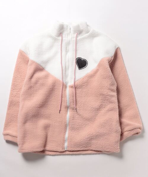 Mayree（メイリー）の「【Mayree】モコモコ ボアジャケット（ブルゾン・レディース・ピンク/ブルーグレー・LARGE/MEDIUM/X-LARGE）」の4枚目の写真