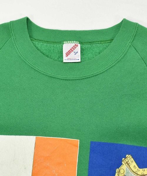 VINTAGE(ヴィンテージ)の「【ヴィンテージ古着】80's EIRE/エール アイルランド クルーネックスウェット USA製(スウェット・メンズ・グリーン・LARGE)」の3枚目の写真