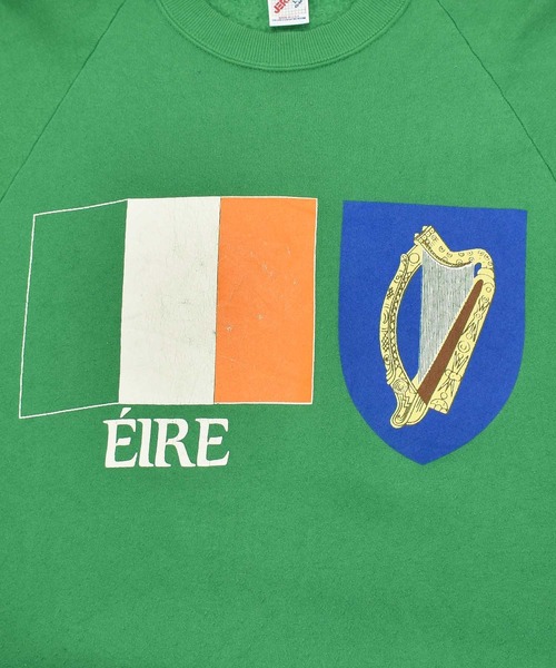 VINTAGE(ヴィンテージ)の「【ヴィンテージ古着】80's EIRE/エール アイルランド クルーネックスウェット USA製(スウェット・メンズ・グリーン・LARGE)」の4枚目の写真