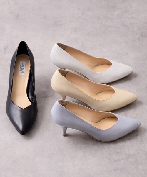 卑弥呼（ヒミコ）の「【Made in Japan】【撥水】ポインテッドトゥパンプス/643102（パンプス・レディース・プラチナム/ベージュ/イエロー/ブラック/ピンク/ボルドー/シルバー/ライトブルー/ダークブラウン・22.5cm/23.5cm/24.5cm/25.0cm/22.0cm/23.0cm/24.0cm/21.5cm/25.5cm/26.5cm/26.0cm）」の4枚目の写真