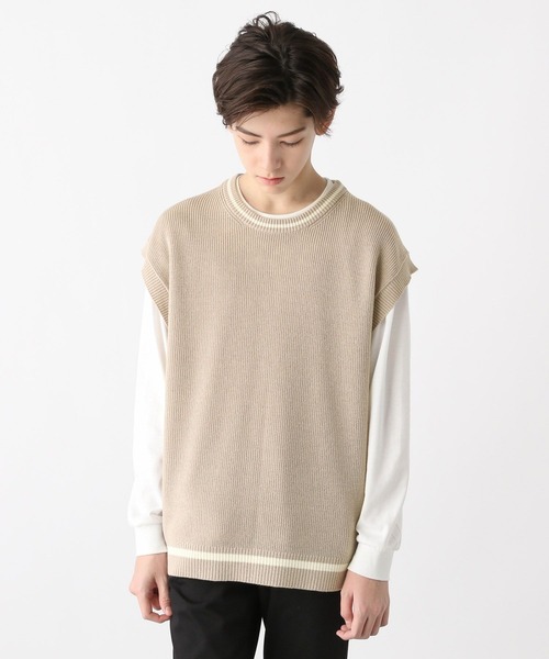 GLOBAL WORK（グローバルワーク）の「ラインニットベストセットプルオーバー/976042（ベスト・キッズ・ブラック/グレイッシュベージュ・120cm/130cm/140cm/150cm/160cm/170cm）」の11枚目の写真