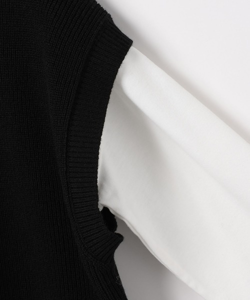 GLOBAL WORK（グローバルワーク）の「ラインニットベストセットプルオーバー/976042（ベスト・キッズ・ブラック/グレイッシュベージュ・120cm/130cm/140cm/150cm/160cm/170cm）」の15枚目の写真