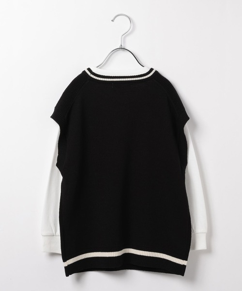 GLOBAL WORK（グローバルワーク）の「ラインニットベストセットプルオーバー/976042（ベスト・キッズ・ブラック/グレイッシュベージュ・120cm/130cm/140cm/150cm/160cm/170cm）」の21枚目の写真